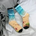 thumbnail image 5 of Pofeuu Tropical Beach With Starfish Print Crew Socks, Adult Running Hiking Socks for Youth and Adult, 5 of 6