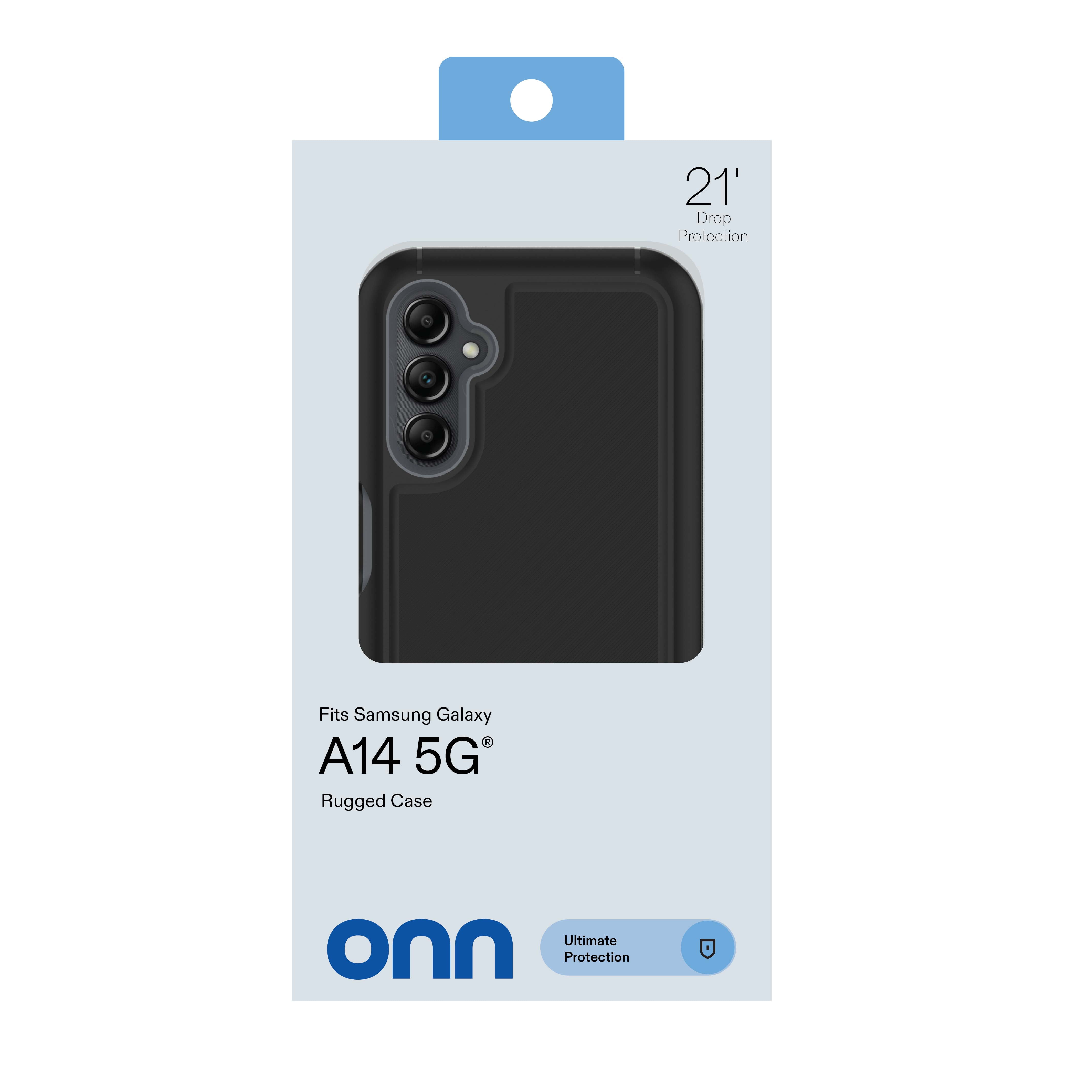 onn Rugged Phone Case for Samsung Galaxy A14 5G - Black
