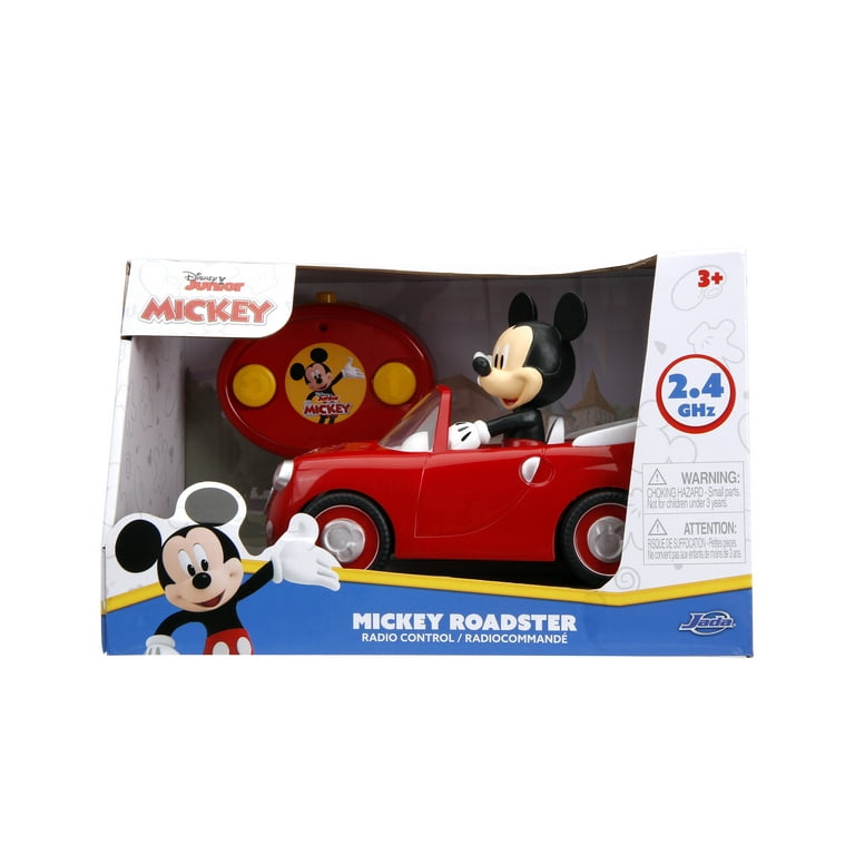 Jada Toys Classic Roadster Mickey Mouse Battery-Powered RC Car(Red) 