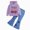 C27--Light Purple, variant on Toddler Baby Girl Outfits Ruffle Long Sleeve Tops Flare Pants Set Toddler 2Pcs Fall Winter Clothes,6-7 Years,Light Pink