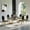 Gold Black Table & Gold Black Chair, variant on Elegant 7-Piece Dining Table Set, 68.9" Faux Marble Dining Table & 6 PU Leather Chairs, Stainless Steel Base, Modern Rectangular Kitchen Dining Room Set
