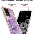 thumbnail image 4 of Compatible with Samsung Galaxy S20 Ultra Case Galaxy S20 Ultra Case Ultra Slim Marble Luxury Glossy Rubber Durable Shockproof Protective Phone Case for Galaxy S20 Ultra Marble Purple YBT, 4 of 5