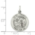 thumbnail image 2 of Sterling Silver Antiqued Saint Francis Medal, 2 of 2