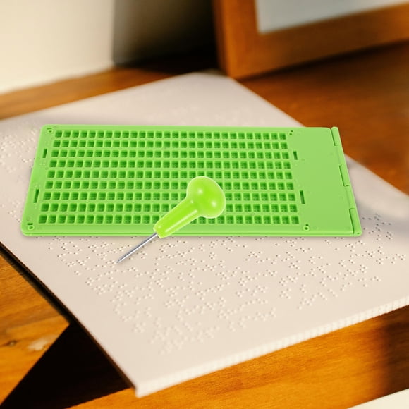 unbranded 1Jgo Kit De Pizarra Y Estilógrafo Braille Verde Para Escritura Y