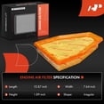 thumbnail image 2 of A-Premium 2-PC Engine Air Filter Compatible with Porsche 911 2012 2015 2016 2017 2019 2022 2023, 2 of 5