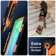 thumbnail image 3 of Heavy Duty Shockproof Case for Samsung Galaxy Tab S10 FE , Galaxy Tab S9 FE , Galaxy Tab S9,Anti drop silicone+PC Layer Protective Case 360 ° Rotating Square Handle Stand With Shoulder Strap,Orange, 3 of 8