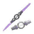 thumbnail image 1 of Sparkblade Expandable Light Up Sword with FX Sound & Motion Sensor, 7 Color Changing LED Saber Toy, Auto-Eject Sheath for Kids Cosplay, Halloween, Display, 1 of 8
