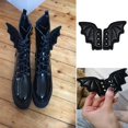 thumbnail image 2 of Accesorios de bricolaje de zapatos de PU con personalidad, alas de zapato negras con purpurina, adorno para espectáculo, fiesta de Halloween, zapatos de Skate divertidos, decoraciones DIY, 2 of 4