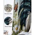 thumbnail image 3 of White Vintage Rooster Blackout Curtains for Bedroom Living Room Darkening Curtains 84 Inch Length 2 Panels Set Spring Floral Pastoral Animals Window Curtain Window Treatment Grommet Drapes 42"x84", 3 of 9