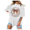 thumbnail image 1 of TSADFHJI Womens Shirts Plus Size Rugby Letter Print Casual Round Neck Drop Shoulder Tee Shirt Xxl, 1 of 4