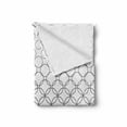 thumbnail image 2 of Geometric Circle Soft Flannel Fleece Throw Blanket, Various Overlapping Inner Oval Motifs Retro Style Print, Cozy Plush for Indoor and Outdoor Use, 50" x 70", Black White, by Ambesonne, 2 of 6