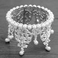 thumbnail image 4 of Faux Pearl Crystal Crown Ornament Princess Wedding Birthday Baking Cake Decor, 4 of 8
