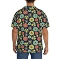 thumbnail image 3 of Lsque Daisies Flowers print Men's Cuban Collar Short Sleeve Shirt Summer Beachwear Casual Button Down Fashionable Vacation Leisure Shirt-XX-Large, 3 of 7