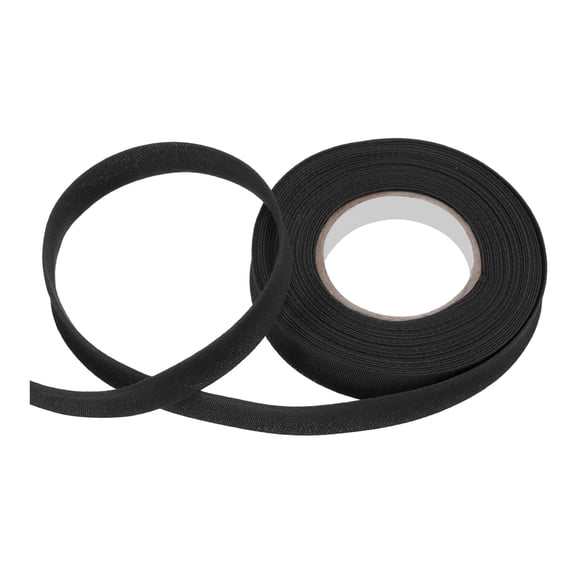 1/2 Inch Single Fold Bias Tape Polyester Continuous Bulk Bias Tape for Sewing, Seaming Quilting Hemming Binding Crafts (Black 6 Yards)