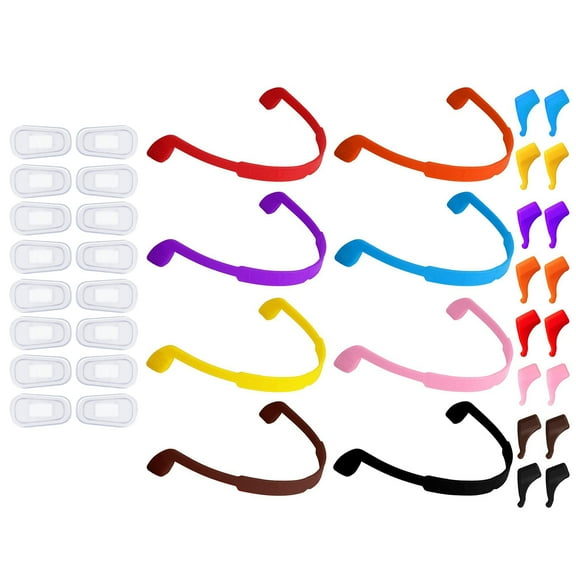 24 Piece Silicone Eyeglass Retainer Set in Assorted Colors for Comfort