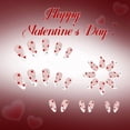 thumbnail image 4 of Valentine’s Day Press On Nails Short Glossy Acrylic Fake Nails with Heart Design, Valentines Day Nails Set Press-ons, Artificial False Nails with Jelly Adhesive Glue for Women Nail Art 24PCS, 4 of 8