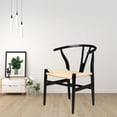 thumbnail image 1 of Wegner Style Wishbone Chair Replica   &; Natural Wood Dining  Side Chair, 1 of 6
