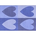 thumbnail image 1 of Ahgly Company Machine Washable Indoor Rectangle Transitional Jeans Blue Area Rugs, 2' x 4', 1 of 7