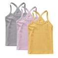 thumbnail image 3 of OGLCCG 3 Pack Girls Tank Top Toddler Spaghetti Strap Y Back Training Sleeveless Undershirts Cotton Solid Color Cami Dance Tank Tops 12M-13Y, 3 of 7