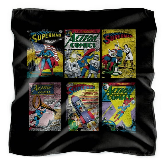 Superman Covers Bandana (21 in x 21 in)