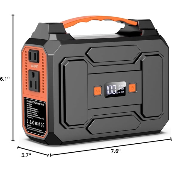 Portable Power Station 146Wh 200W   Generator with AC Outlet for Camping Emergency