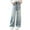 Blue, variant on ZACPNCV Teen Girls Wide Leg Jeans Baggy Embroidery Elastic High Waist Denim Pants Vintage Streetwear Teen Clothes Blue 7-8 Years