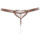 thumbnail image 1 of Gibobby Braguita cintura alta Bragas huecas en forma corazón sexy para mujer Bragas sexy línea en T con perlas cintura para mujer（Caqui，Talla única), 1 of 3