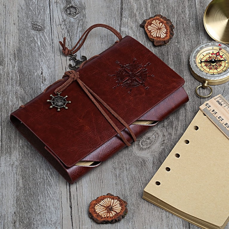 Naler Vintage Pu Leather Travel Pocket Notebook, Refillable photo 8