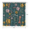 thumbnail image 5 of Paw Prints and Bones Shower Curtain 72"x72" ,Bathroom Decorative Shower Curtains Set with 12 Hooks,Modern Waterproof Washable Shower Curtain, 5 of 6