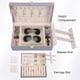 thumbnail image 4 of Organizador de Caja de Joyería LANDICI de 2 Niveles con 4 Compartimentos para Relojes, 4 of 7