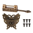 thumbnail image 1 of Juego de candados GTHER en chino antiguo con llave y cierre para caja de madera, 1 of 7