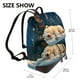 thumbnail image 2 of Balery Starry Sky Sleep White Bear Mochila de Cuero para Mujeres, Gran Capacidad, Bolsa de Viaje Multifuncional, Mochila de Cuero y Bolsa de Hombro para Mujeres, 2 of 4