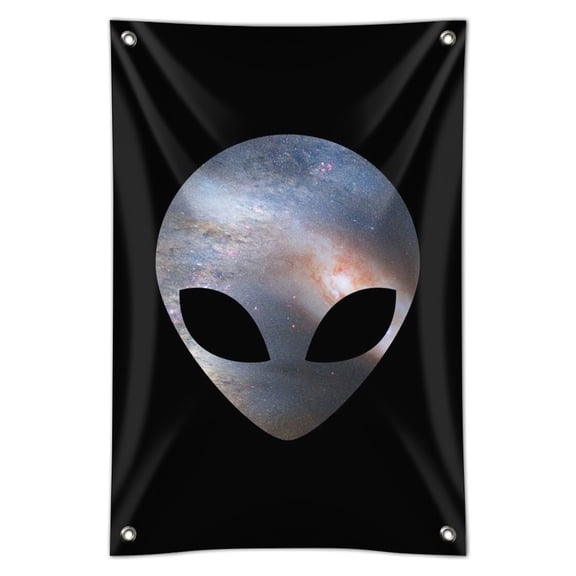 Alien Head in Space Home Business Office Sign