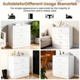 thumbnail image 2 of Enyopro Dresser for Bedroom, Wood 3 Drawer Dresser Storage Drawer, White Living Room Hallway Closets Drawer Chest, 2 of 9