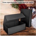 thumbnail image 4 of Cajas de Regalo, Paquete de 5 cajas con tapas y 5 tarjeta de felicitación, caja de propuesta con cinta para dama de honor, boda, Navidad, Halloween, regalo de cumpleaños (negro), 4 of 4