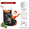thumbnail image 7 of Cauagu Colorful Floral Black Dog for Christmas Stockings,1-Pack Large Xmas Stocking Holiday and Farmhouse Stocking Fit for Christmas Holiday Party Decoration(17.7*11 Inch), 7 of 7