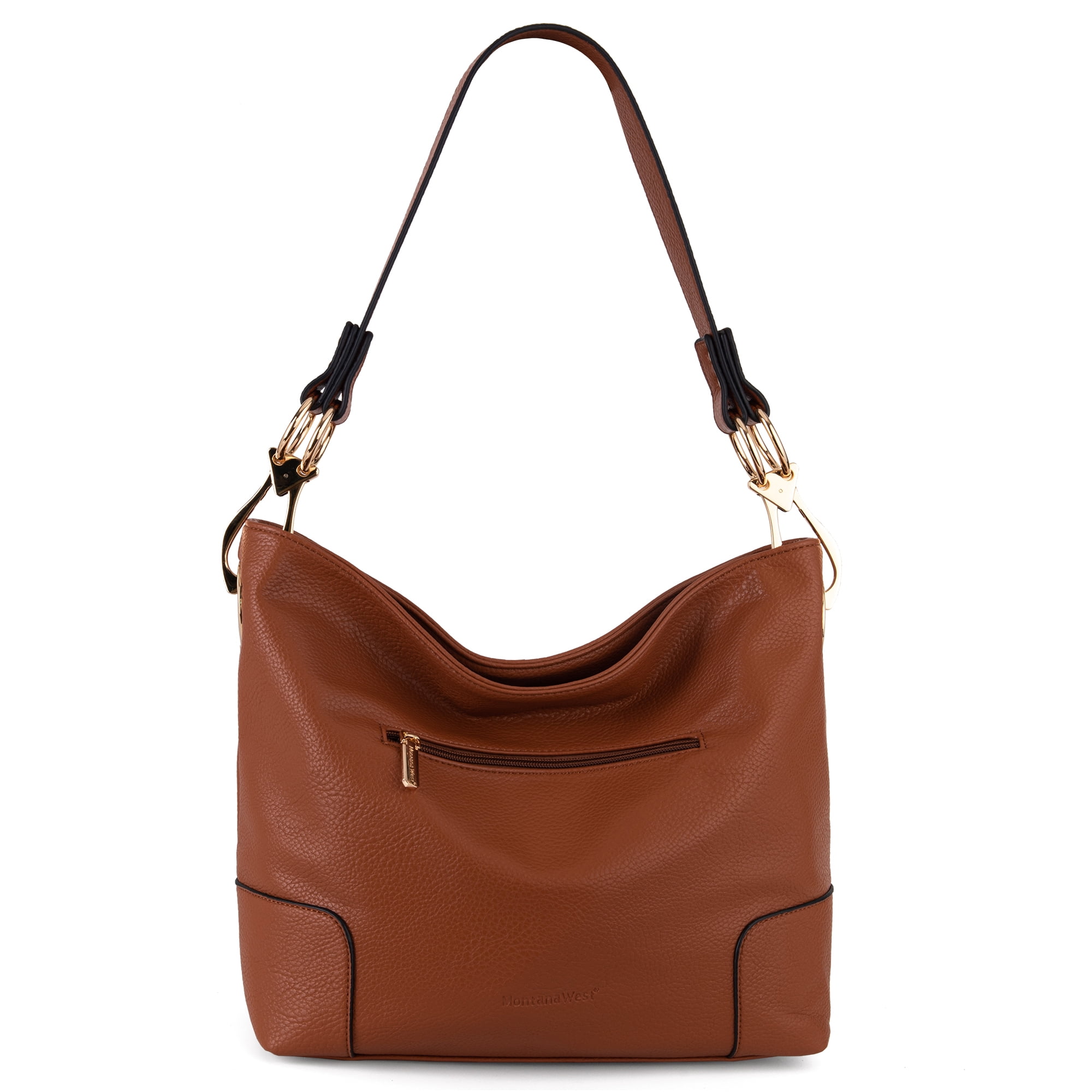 Montana West Hobo Bags for Women Top Handle Satchel Shoulder Purse Bucket Handbag, Brown