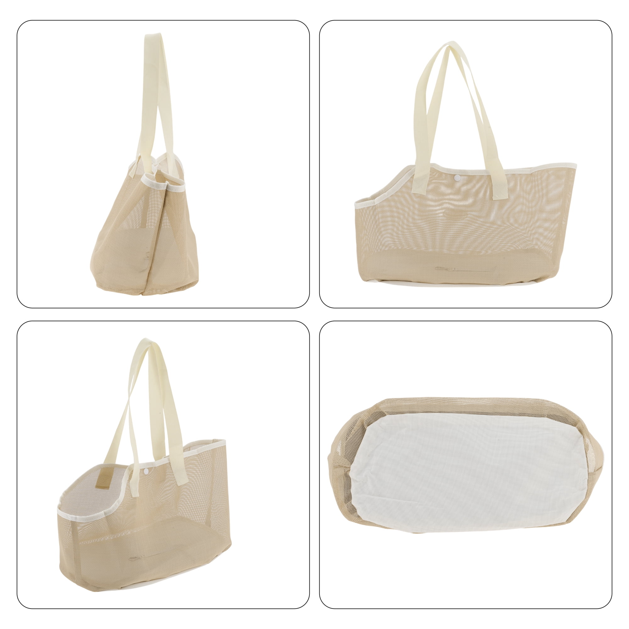 Unique Bargains Foldable Pet Carrier Handbag with Removable Mat Khaki