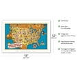 thumbnail image 2 of Walt Disney’s Mickey and Donald's Race to Treasure Island - Vintage Pictorial Map c.1939 - Master Art Print (Unframed) 12in x 18in, 2 of 4
