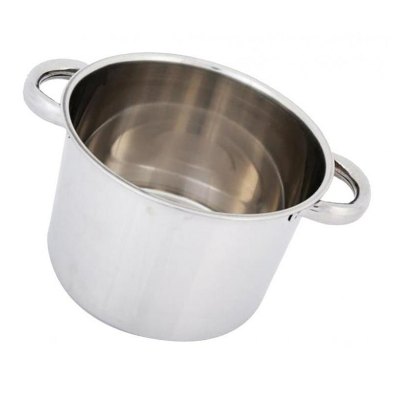 Saucepan Large Stew Noodle Pot Milk Pot Spaghetti Pot with Heat-Resistant Handles, White 15.3x21.8cm