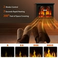 thumbnail image 4 of 1500W/750W Electric Fireplace Heater, Infrared Electric Fireplace with Realistic 3D Flame Effect, Electric Heater with Overheat Protection for Home Bedroom Office, 4 of 9