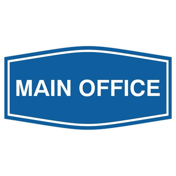 Fancy Main Office Sign (Blue) - Large