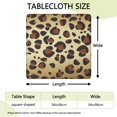 thumbnail image 2 of Gold and Brown Of Leopard Print Square Fitted Tablecloth with Elastic Edge,Square Table Cover,Washable Elastic Table Cover for Home Kitchen Party Decor 34"x34", 2 of 6
