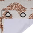 thumbnail image 5 of Lanco Geometric Faux Linen Blackout Thermal Grommet Curtain Rust, Beige, Single Curtain Panel, Size 52 x 84", 5 of 5