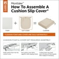 thumbnail image 4 of Classic Accessories Montlake FadeSafe Rectangular Patio Dining Seat Cushion Slip Cover - 2" Thick - Heavy Duty Outdoor Patio Cushion with Water Resistant Backing, Antique Beige, 17"W x 15"D x 2"T, 4 of 23