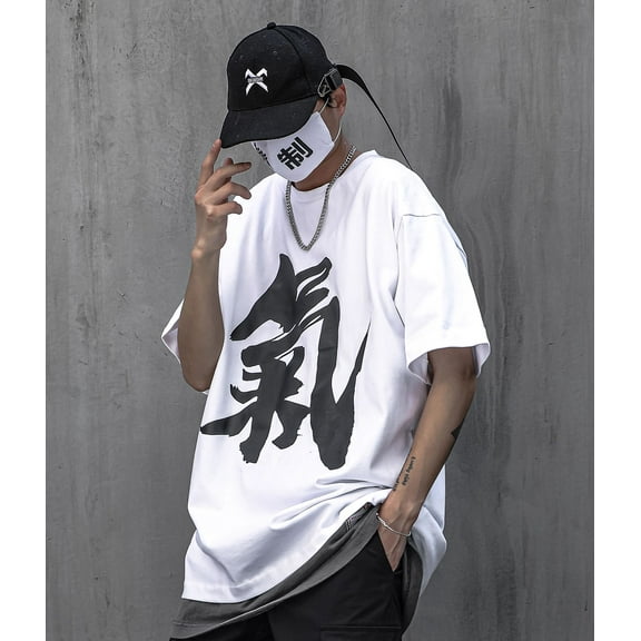 Niepce Inc Summer Air White Japanese Streetwear Kanji Men's T-Shirt