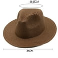 thumbnail image 3 of Laonim Large Brim Straw Hat Foldable Summer Men and Women Straw Jazz Hat Top Hat Beach Sun Hat, 3 of 7