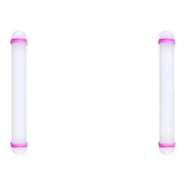 relayinert Non Stick Rolling Pin Decoration Fondant Baking Roller Cake White 18 Inch 2Set