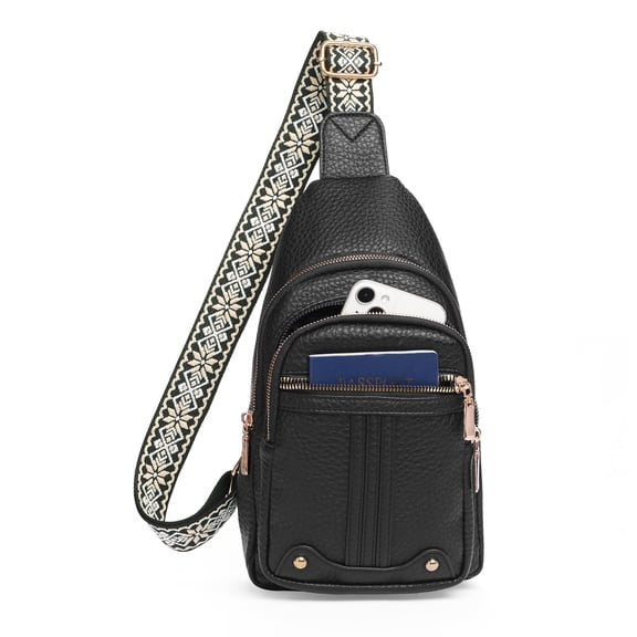 GAEKEAO Crossbody Sling Bag for Women, Travel Leather Crossbody Bags Fanny Packs for Women Small Crossbody Purse Chest Bag