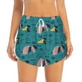 thumbnail image 2 of Picia Dachshund Dog Pattern Women's 2 in 1 Athletic Running Shorts High Waisted Workout Casual Gym Sweat Shorts with Comfy Liner Zipper Pockets-XX-Large, 2 of 9